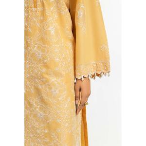 Traje de Verano de 3 Piezas para Mujer, Color Mostaza, Bordado, para Jardín - Product Image 2