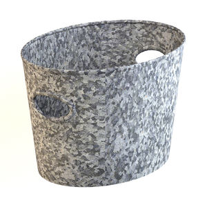 Meilleure qualité de pot en métal jardinière ovale en fer galvanisé gris élégant aspect moderne jardinières design intérieur extérieur maison et jardin - Product Image 1