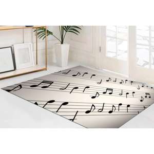 Printed <b>Rug</b>: Note <b>Rugs</b>, Trendy <b>Rug</b>, Musician <b>Rugs</b>, <b>Thick</b> Accent <b>Rug</b>,Nonwoven Soft <b>Rug</b> - Product Image 2