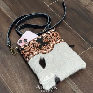 กระเป๋าพาดลำตัวขนาดเล็กหนังวัวสวมใส่สบายสำหรับผู้หญิงกระเป๋าพาดลำตัวขนาดเล็กกะทัดรัดสไตล์ตะวันตกใหม่ - Product Image 1