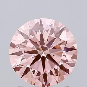 เพชรทรงกลมสำหรับปลูกในห้องทดลองสีชมพูสดใสแฟนซี1.56 CT ตัดหลวมเพชรคุณภาพสำหรับทำเครื่องประดับเพชรปลูก VS1 - Product Image 1