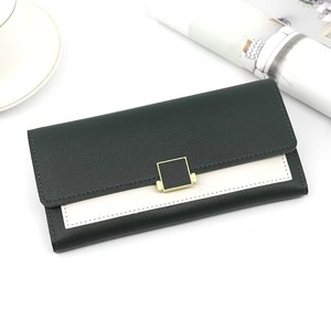 Nuevo diseño 2025 personalizado impermeable elegante color sólido minimalista viaje tendencia señoras tarjeta monedero al por mayor carteras largas - Product Image 1