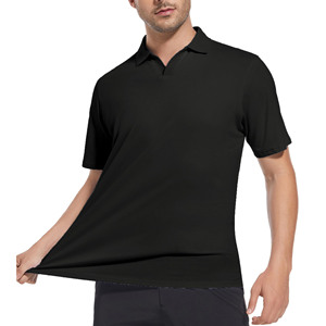 Chemises polo pour hommes grandes tailles, respirantes, séchage rapide, anti-boulochage, écologiques, motif uni, impression par sublimation, manches courtes - Product Image 1