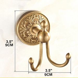 Antique Brass Wall Hook Durable Double-Tiered Coat and <b>Clothes</b> <b>Hanger</b> with Towel <b>Hanger</b> <b>for</b> Wardrobe or Bathroom - Product Image 6