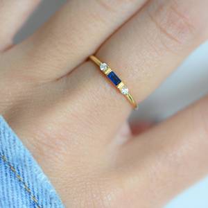 Vente en gros de dernière bague en saphir de luxe à la mode bijoux pour femmes promesse d'aimer votre bague de fiançailles romantique bijoux à faible coût - Product Image 3