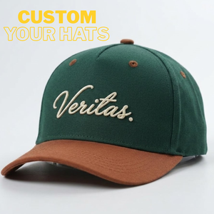 Gorra de Béisbol de Algodón Bicolor, Fabricada en Vietnam, con Logotipo Personalizado Bordado, 5 Paneles, Estilo Retro Deportivo, Ajustable, para Hombre - Product Image 1