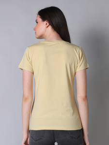 T-shirts pour femmes de qualité supérieure, design élégant et tendance, coton doux, respirant, écologique, compressé, séchage rapide, beige, vêtements formels - Product Image 6