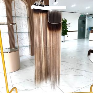 Haute qualité bébé cheveux fins pointe droite couleur faisceaux et fermeture pour faire des perruques à partir de vrais cheveux vietnamiens - Product Image 4