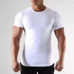 เสื้อยืดเปิดไหล่สำหรับออกกำลังกายฟิตเนสยิมสำหรับผู้ชายเสื้อยืดตัดโอเวอร์ไซส์พร้อมโลโก้ออกแบบได้ตามต้องการ - Product Image 2