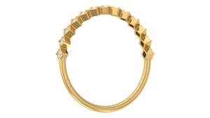 แหวนเพชรเหลี่ยมเพชรพลอยธรรมชาติ 14k สีเหลืองทอง 13 Lab ปลูกแหวนเพชรพลอย IGI ได้รับการรับรองเพชรตัดกลมแหวนหมั้นทองคําแท้ - Product Image 4