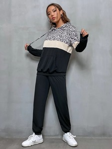 Nouveau modèle Vêtements décontractés d'hiver Ensemble 2 pièces pour femmes Survêtement grande taille 100% coton pour femmes - Product Image 6