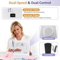 Machine à coudre électrique portable domestique à grande vitesse avec mécanisme d'alimentation manuel, pour vêtements, petits espaces, moteur industriel, fabriquée en Chine