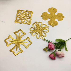 Parches bordados dorados para planchar, disfraces de Cosplay, apliques, corona para ropa Punk, 8-12cm - Product Image 3