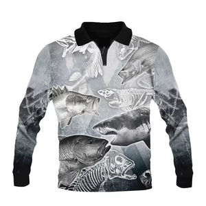 Maillot de pêche personnalisé pour homme avec logo, design par sublimation, manches longues, séchage rapide, respirant, protection UV, vêtements de pêche - Product Image 3