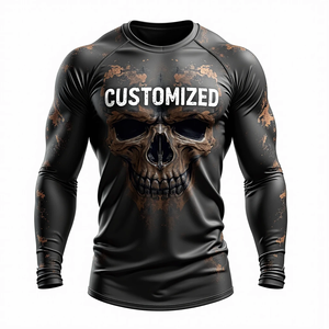 Ropa de gimnasio Sublimated Rash Guards Venta al por mayor MMA Equipo personalizado para entrenamiento de deportes de combate Entrenamiento y rendimiento atlético - Product Image 1