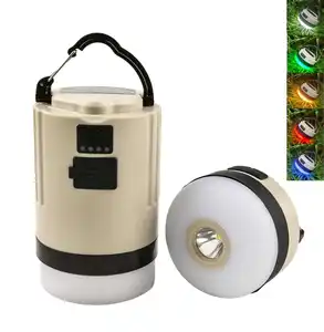 Factory Portable Small Mini Camping Lamp Emergency Light Colorful USB Rechargeable Led Hanging Camping Light Lantern Outdoor