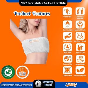 Sujetador elástico desechable NIDY, suave, estirable e higiénico, sujetador no tejido para spa, salón, masaje y uso en viajes - Product Image 6