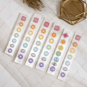 Proveedor al por mayor de placas largas de selenita de 6 pulgadas de calidad estándar con tallado de 7 chakras a precios mayoristas competitivos - Product Image 2