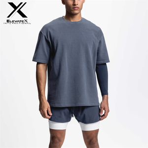 T-shirts personnalisés pour hommes de haute qualité, coupe classique, col rond, toile épaisse, délavée à l'acide, décontractée, grandes tailles, séchage rapide et respirant - Product Image 4