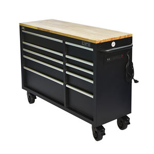 Armoire à outils roulante personnalisable à 10 tiroirs, verrouillable, en acier thermolaqué, chariot de mécanicien pour garage, prise en charge OEM/ODM, charge maximale 680 kg - Product Image 4