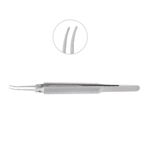 Pinzas de Sujeción Tennant Curvas Extra Delicadas con Mordazas Lisas de Acero, Kit Quirúrgico, Plataforma de Sujeción de 0.5 x 6 mm, 11 cm, Oftálmicas - Product Image 3