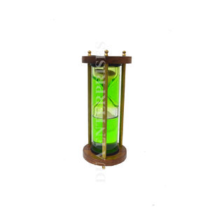 Handmade Nautical Style Colorful <b>Liquid</b> Glass Tube Hourglass with Compass Sand Timer for Home Decoration - Product Image 1