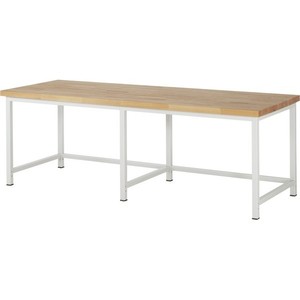 Banco da lavoro Serie 8000 - Modello 8000, B2500 x P900 x H840 mm, Piano di lavoro in Faggio Massiccio, Spessore 40 mm - Product Image 2