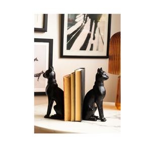 Sujetalibros de metal decorativos fuertes con combinación de base de mármol que crea un atractivo de lujo moderno para cualquier estante de exhibición - Product Image 1