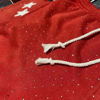 Nouveauté, survêtement de haute qualité pour homme, streetwear d'hiver, à capuche, uni, avec strass, patchwork, broderie