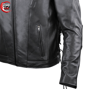 Veste de course en cuir blanc de haute qualité pour hommes Vêtements de sport de moto personnalisables Moto High Street - Product Image 4