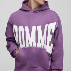 Pull broderie Patch nouveauté hommes sweat à capuche surdimensionné à manches longues toutes les couleurs disponibles personnalisé à capuche - Product Image 1
