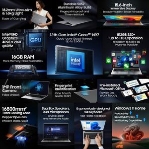 Blackview Acebook 8 <span class=keywords><strong>Notebook</strong></span> <span class=keywords><strong>15.6</strong></span> <span class=keywords><strong>Pollici</strong></span> FHD+ 12a Generazione Intel N97 Windows 11 Laptop 16GB DDR4 512GB NVME/SATA SSD Desktop - Product Image 3