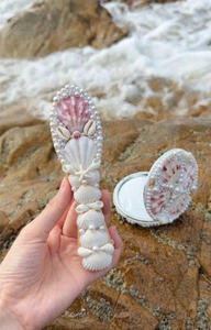 Handmade Seashell <b>Hairbrush</b> Vietnam Natural Shell Hair Tool Collection - Product Image 4