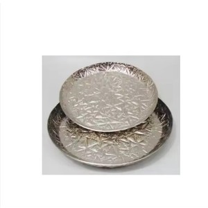 Assiette à dessert aux fruits en aluminium léger de meilleure qualité pour la maison et l'hôtel Service de gâteau de mariage Prix économique plaqué - Product Image 4