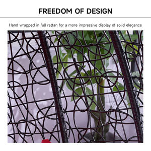 आउटडोर फर्नीचर आँगन झूले बालकनी अंडे के आकार की झूले कुर्सी इनडोर आंगन टोकरी सीट गार्डन झूले कुर्सी - Product Image 4