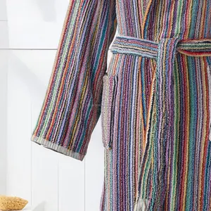 Albornoz Unisex de Lujo con Pompones, Tejido a Mano, de Algodón Turco, para Resort, Uso Todo el Año, Ropa de Dormir y de Estar por Casa, Verano, Suministrado por ODM, Turquía - Product Image 4