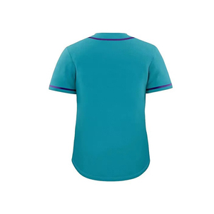 Vente en gros de maillots de baseball unisexes personnalisés pour adultes, 100% polyester, manches courtes, évacuation de l'humidité, impression par sublimation, prix bas - Product Image 3