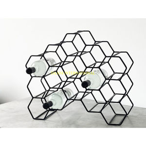 ชั้นวางไวน์สแตนเลสแบบทันสมัย12ขวดแบบแยกส่วนชั้นวางไวน์ทำด้วยมือ - Product Image 5