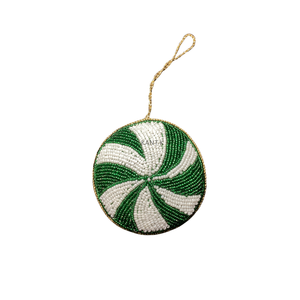 Ornement de Noël fait main, multicolore, rond, en perles, décoration suspendue, accessoire de Noël festif pour l'arbre - Product Image 2