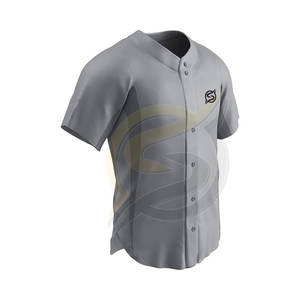 Camiseta de béisbol de poliéster personalizada, Jersey de béisbol de corte Regular liso y costuras de alta calidad, nuevo estilo - Product Image 3