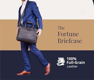 Maletín para ordenador portátil de piel auténtica con logotipo personalizado para hombre y mujer, bolso de viaje de oficina negro al por mayor, elegante bandolera para ordenador - Product Image 2