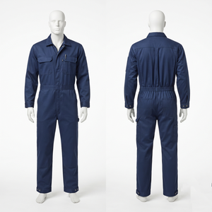 Unisex <b>Work</b> Coverall 245 GSM Cotton Twill Navy Blue CE Certified <b>Waterproof</b> Anti-Wrinkle Quick Dry Breathable Windproof Digital - Product Image 1