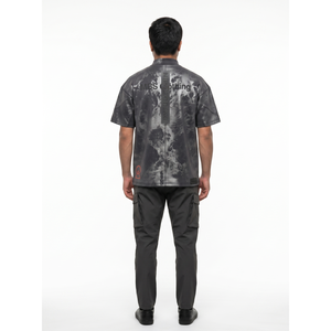 ผู้ผลิตเสื้อยืดโอเวอร์ไซส์ OEM รุ่น Futuristic Acid Wash สำหรับดำน้ำ น้ำหนัก 280GSM ผลิตจากไนลอนผสมอีลาสเทน เชื่อมด้วยอัลตราโซนิก เทคแวร์ - Product Image 2