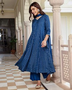 Hiện Đại Ấn Độ & Pakistan Dân Tộc Ăn Mặc Chất Lượng Cao Ganesh <span class=keywords><strong>Chaturthi</strong></span> Kurti 3 Pcs Phù Hợp Cho Womens Và Cô Gái - Product Image 3