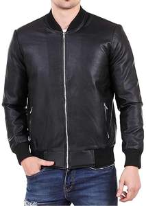 แจ็กเก็ตหนังลำลองสำหรับบุรุษมีปกขนเฟอร์ไซส์ใหญ่พิเศษสำหรับฤดูหนาว - Product Image 2