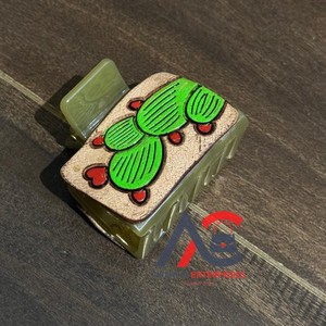 คลิปหนีบผมรูปต้นกระบองเพชรใหม่สุดหรูคลิปหนีบผมหนังเครื่องมือสลักโลโก้ตามสั่งสำหรับผู้หญิงเครื่องประดับผมประจำวัน - Product Image 1