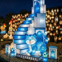 Cartoon-Tierfiguren Freizeitpark-Laternen-Dekoration für Weihnachten Innen-/Außenbereich Themenpark-Lichtshow