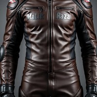 Traje de motocicleta de cuero personalizado por Malik Raza | Cuero de grano completo con color personalizado, opciones de logotipo y protección CE
