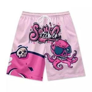 All Over Printing Custom 100% Poliéster Sublimación Gimnasio Pantalones cortos para hombres Verano Hombres Anime Shorts - Product Image 2