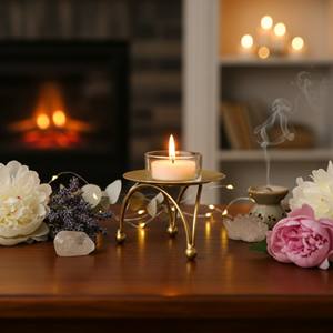 Iron Handmade Eco-Friendly <b>Tea</b> <b>Light</b> <b>Holder</b> Pedestal with Gold Finish for Home Decor and Festive Use - Product Image 2